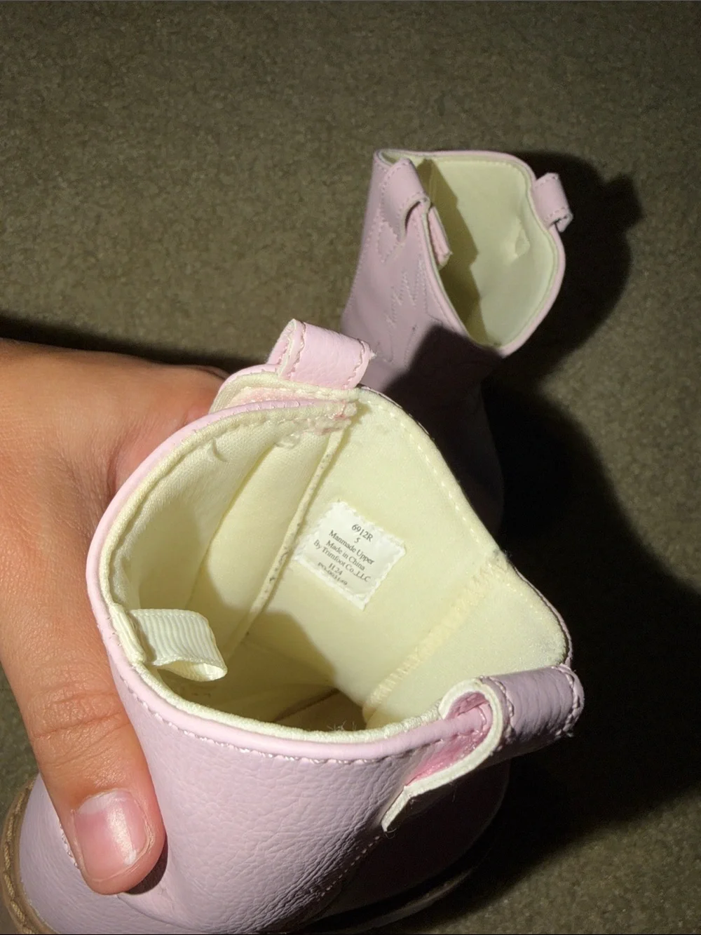 SHEIN Pink Girls' Western Cowgirl Boots